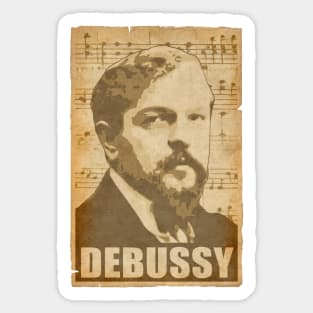Claude Debussy musical notes Sticker